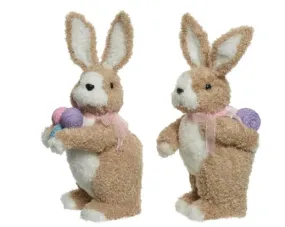 Fluffy Easter Bunny with Easter eggs decoration