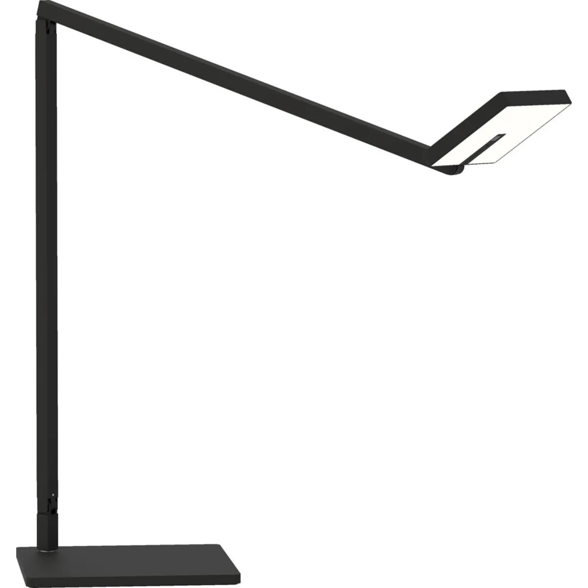 Focaccia Matte Black Contemporary LED Desk Lamp with USB Port and Occupancy Sensor