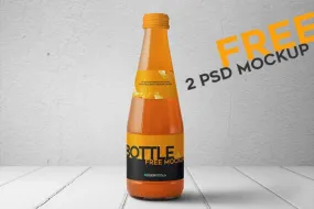 Free Juice Glass Bottle PSD Mockups