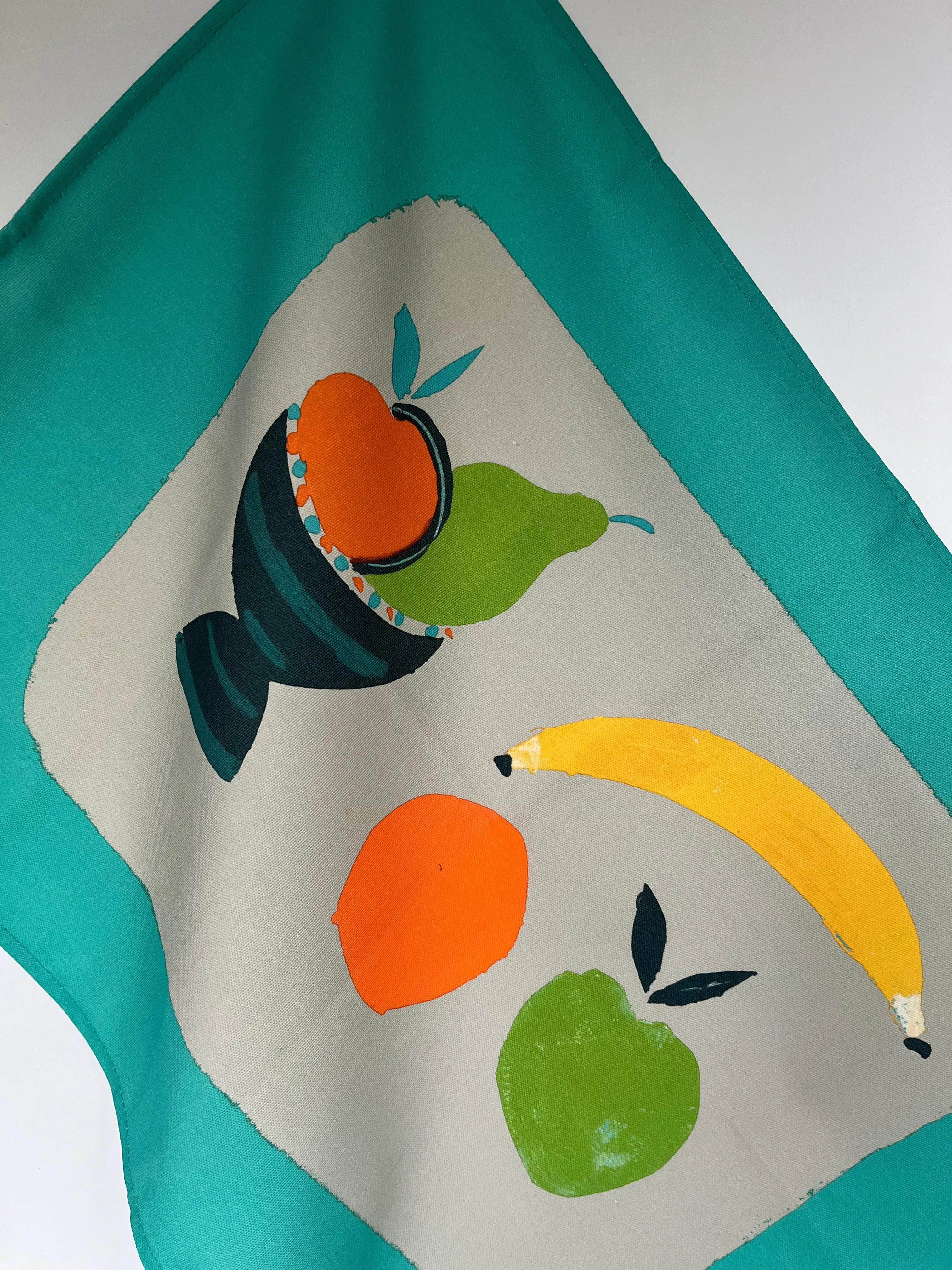 Fruit Bowl Tea Towel - Turquoise