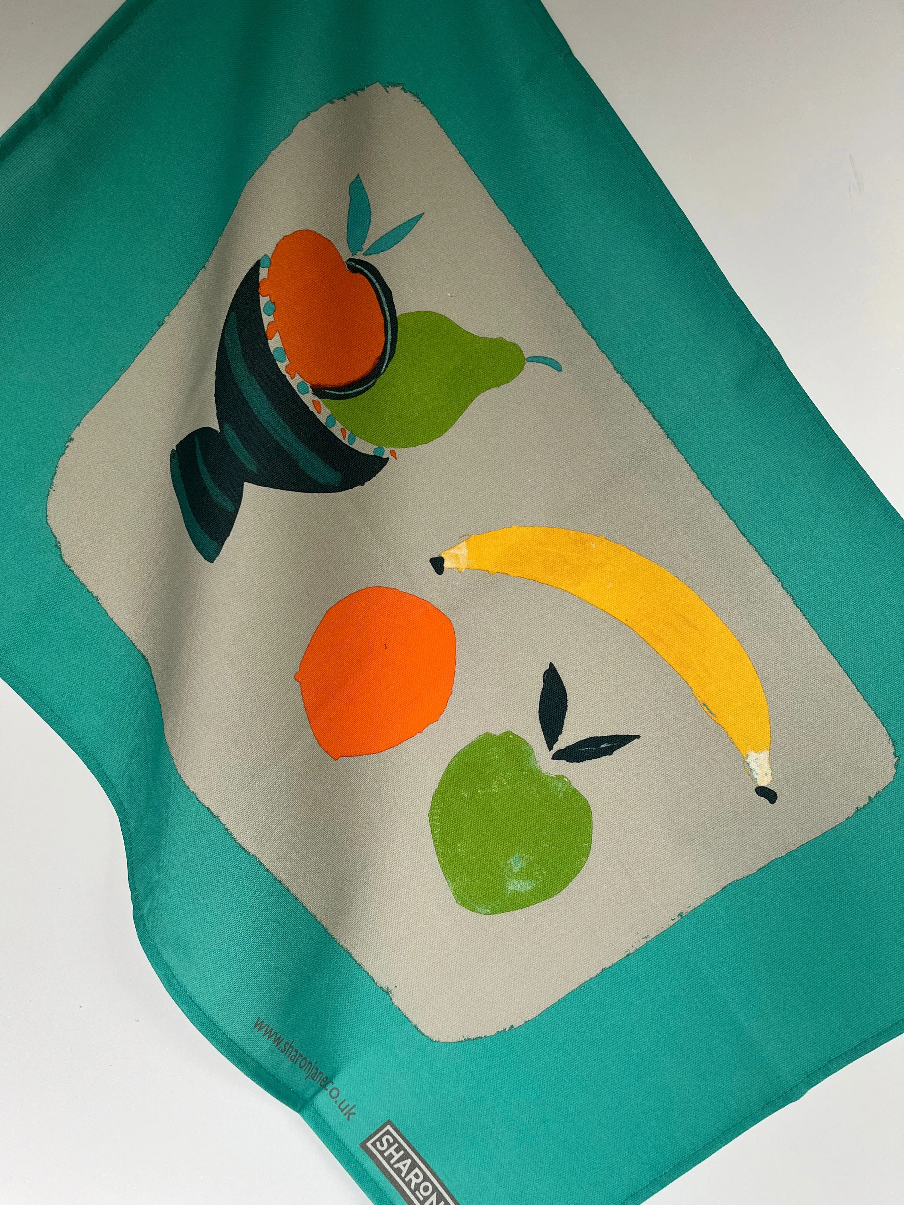 Fruit Bowl Tea Towel - Turquoise