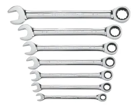 GearWrench 9317 Wrench Set, 7-Piece, Steel, Polished Chrome, Specifications: SAE Measurement :EA: QUANTITY: 1