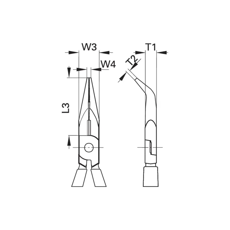 Gedore 6721730 VDE Bent nose telephone pliers with VDE dipped insulation 160 mm