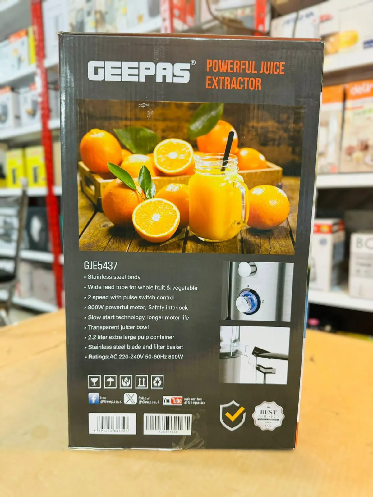 GEEPAS 800W Juicer-5437