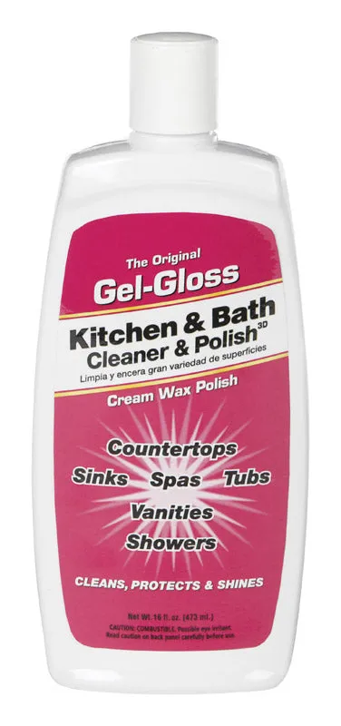 Gel-Gloss No Scent Kitchen and Bathroom Cleaner 16 oz