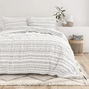 Geo Threads Pattern 3-Piece Duvet Cover Set