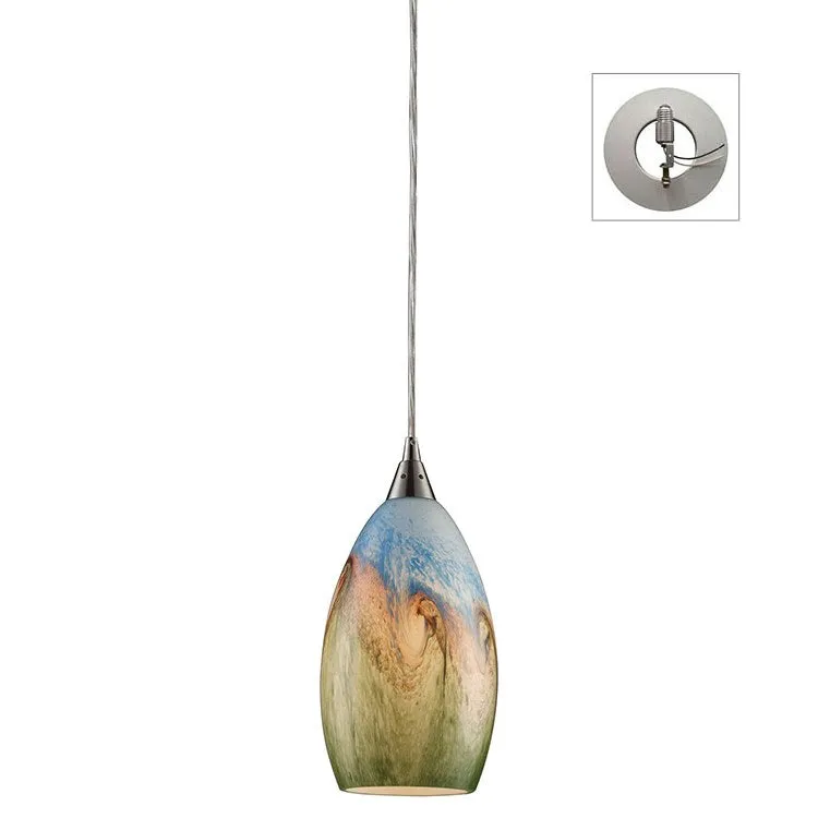 Geologic Single-Light Pendant with Recessed Light Kit