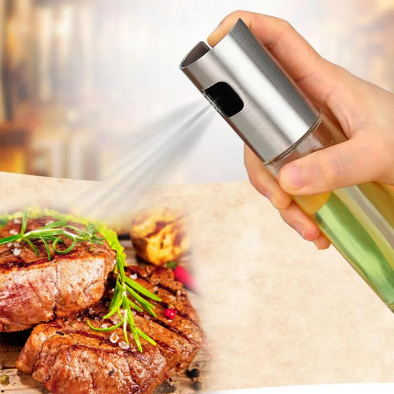 Glass Olive Oil Sprayer Oil Spray Empty Bottle Vinegar Bottle Oil Dispenser for Cooking Salad BBQ Kitchen Baking