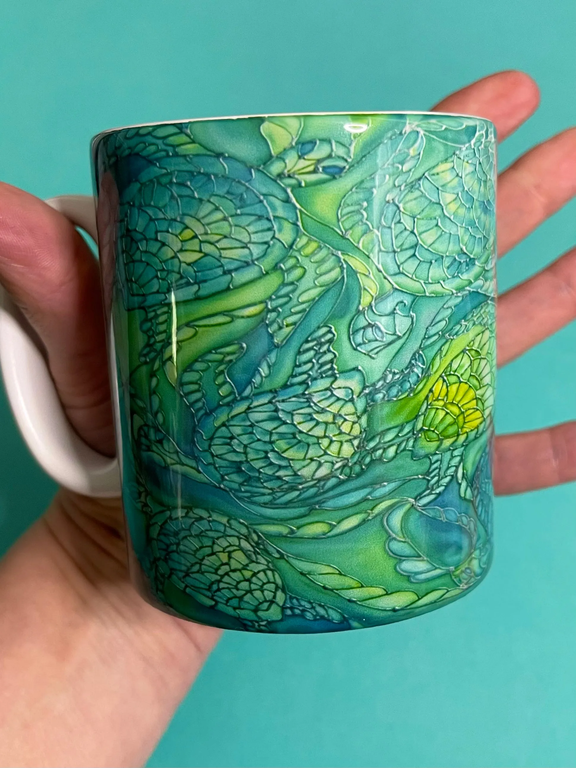 Green Turtles Mug and Coaster - Extra Large & Regular Mug Sizes Turtles Lovers Mug Gift Box Set -