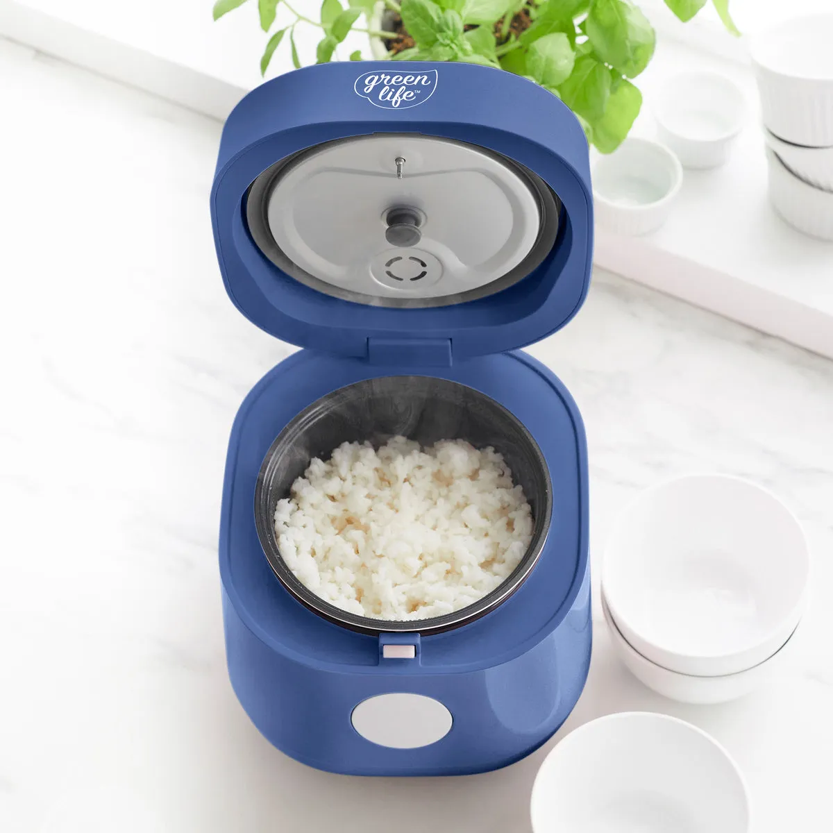 GreenLife Rice & Grains Cooker | Blue