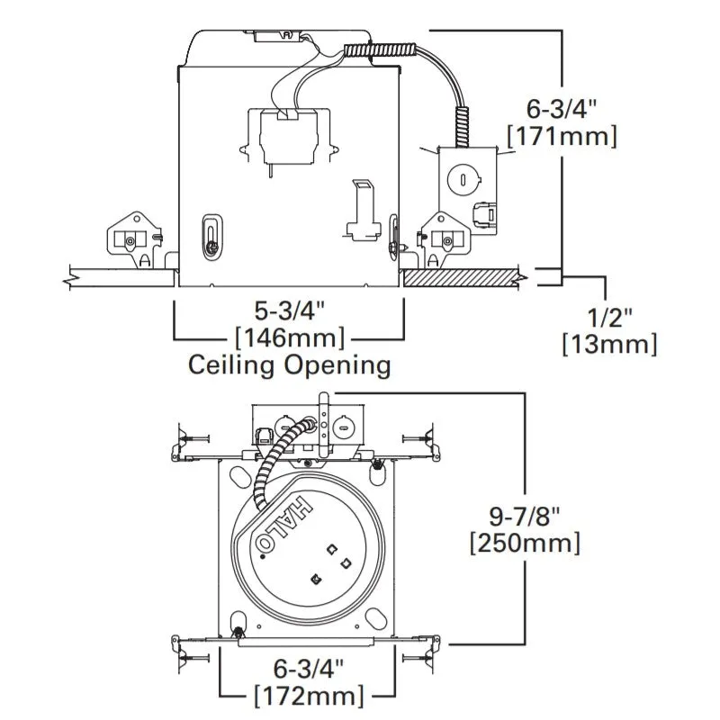 Halo E5ICATNB 5" IC Air-Tite New Construction Housing, No Bracket