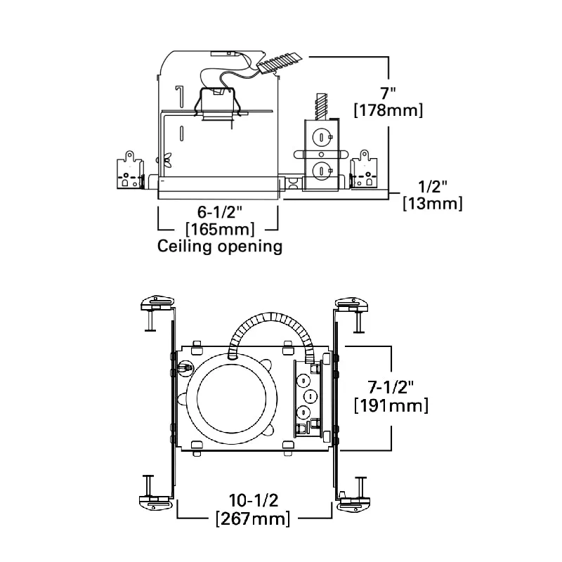 Halo H7ICAT 6" IC New Construction Incandescent Housing, 60-Pack