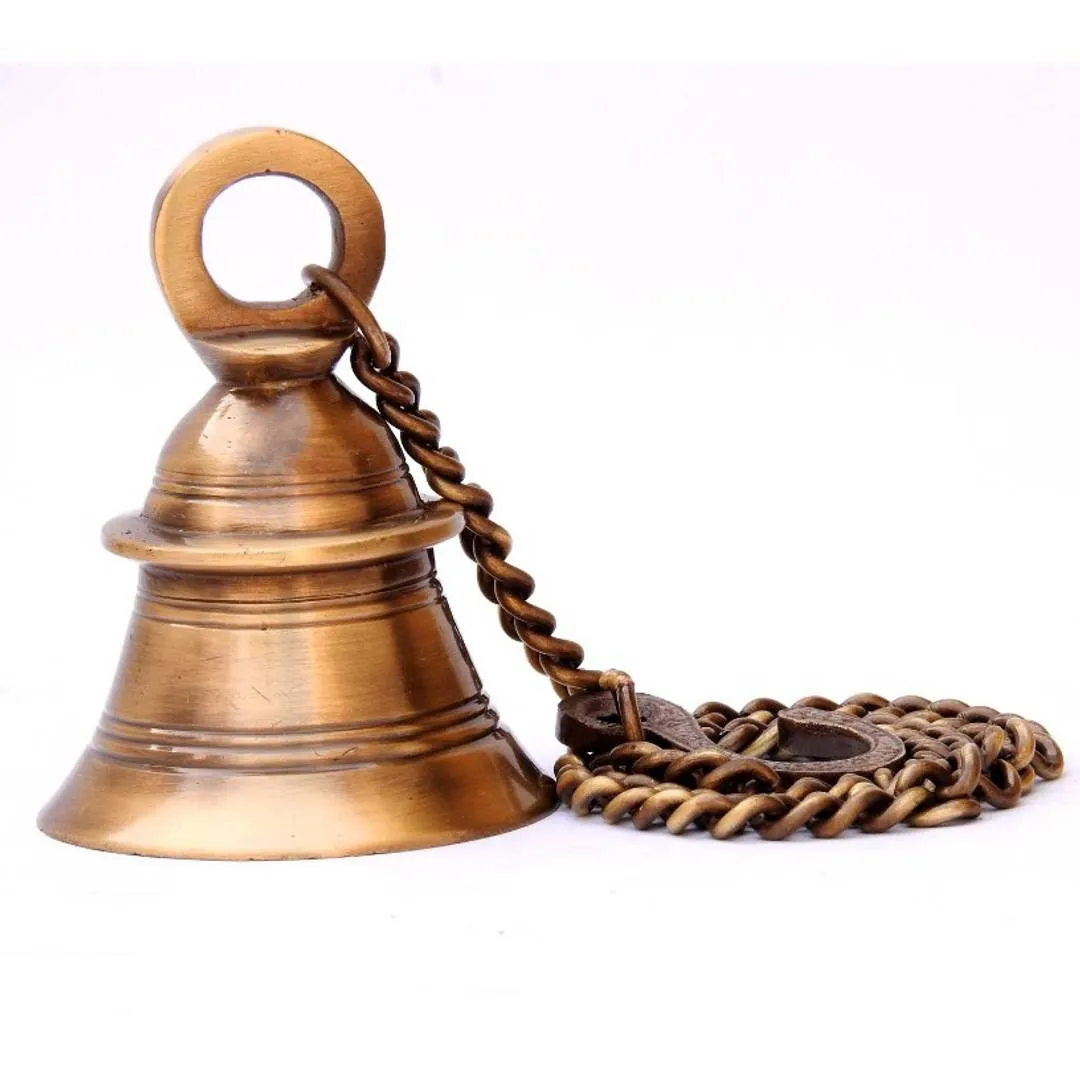 Handicraft Brass Hanging Bell or Ghanta for Temple and Home