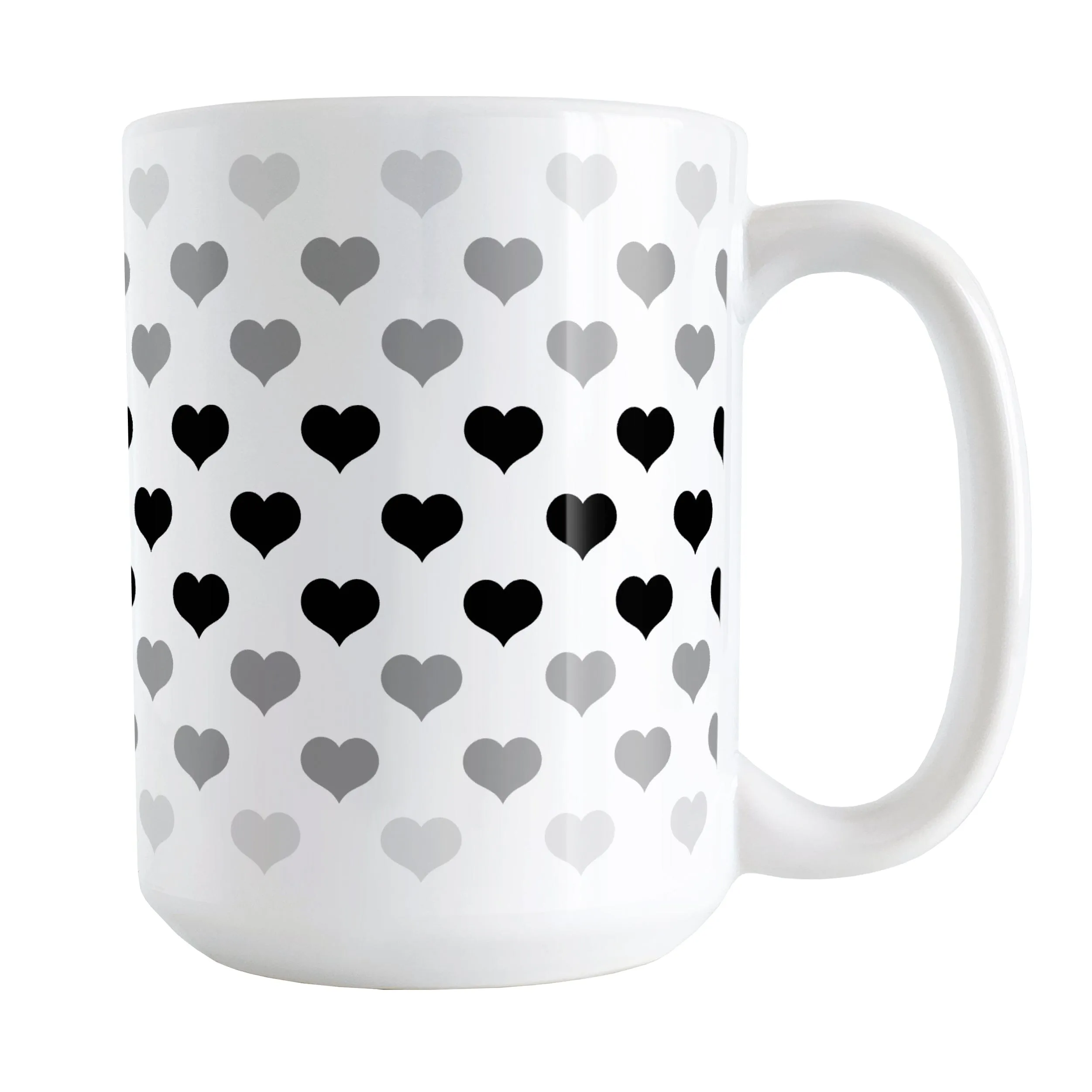 Hearts in Black Mug