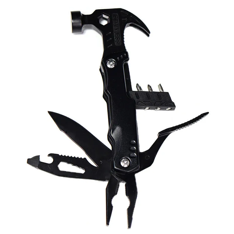 High quality stainless steel multifunction tool pliers outdoor camping survival multitool claw hammer