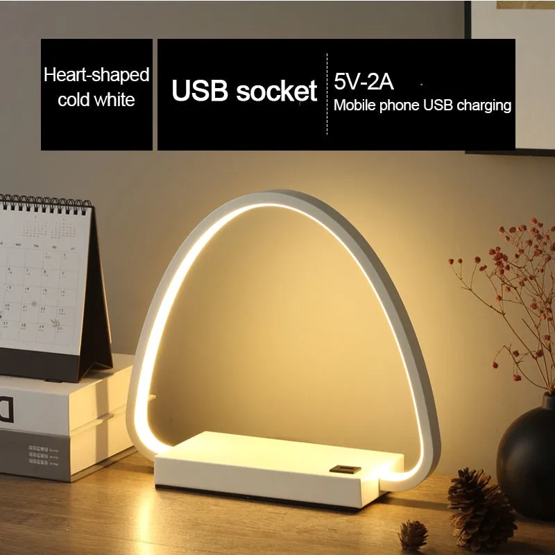 IIS 15W LED Desk Lamp with phone Wireless Charger DC5V USB Charging Port Dimmable Eye-Caring