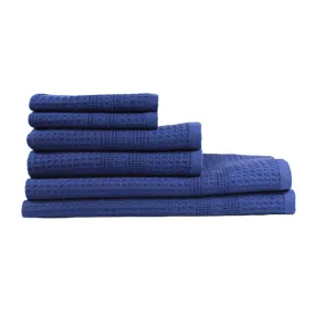 Indigo Towel Set in Gift Bag, Classic Style