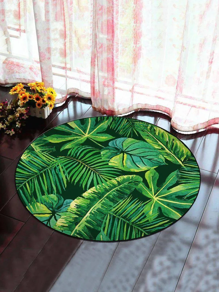 Jungle Print Round Mat