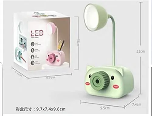 Kids Cartoon LED Table Lamp - 4-in-1 Study Desk Organiser