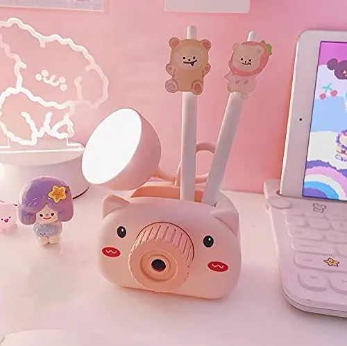 Kids Cartoon LED Table Lamp - 4-in-1 Study Desk Organiser