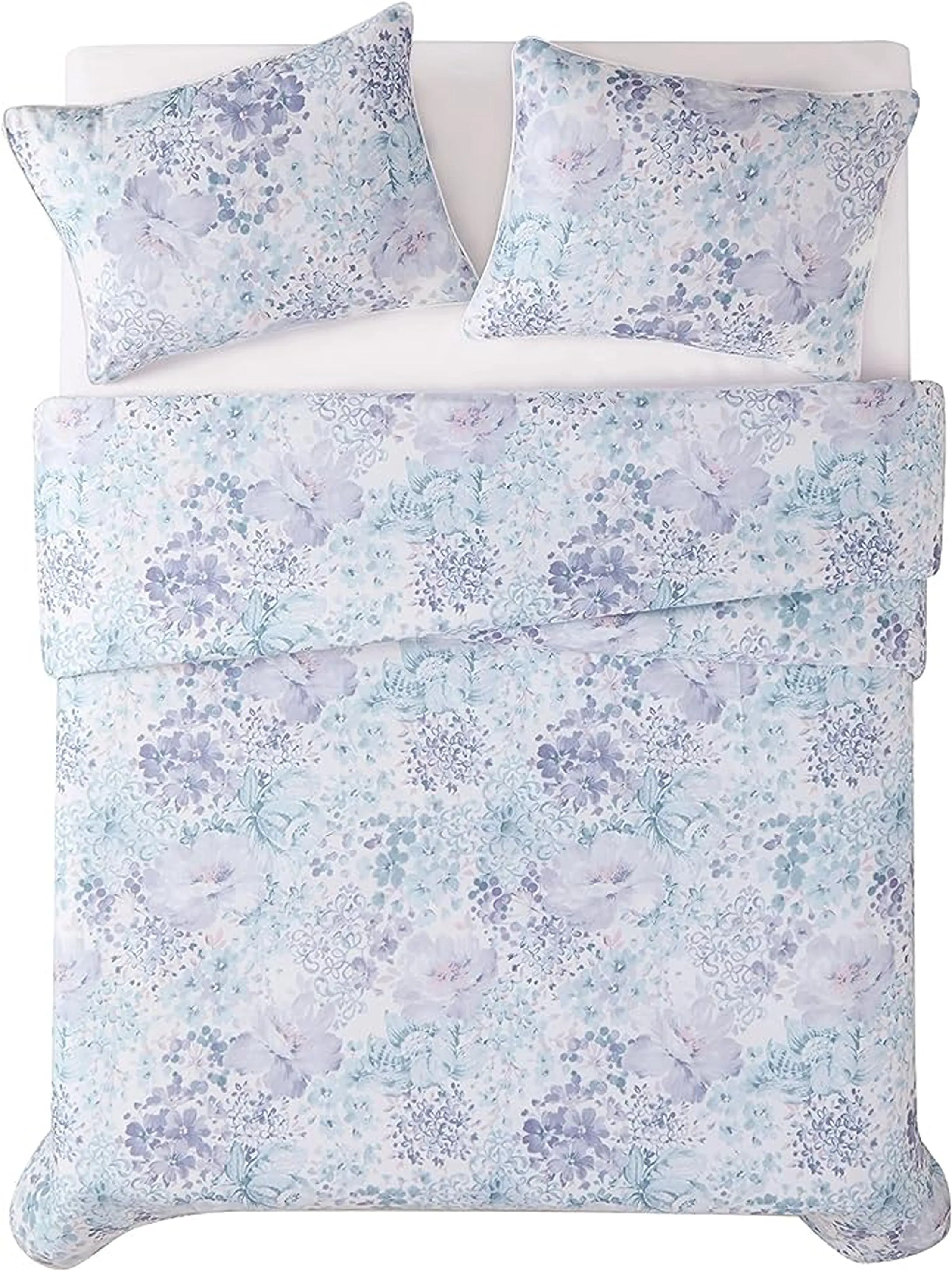 King Charlotte Floral 3-Piece Duvet Covers Set