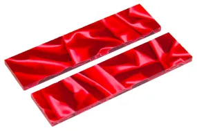 Knife Scales - Ruby Water Knife Scales - 0.23 x 1.5 x 5 - 2 pieces