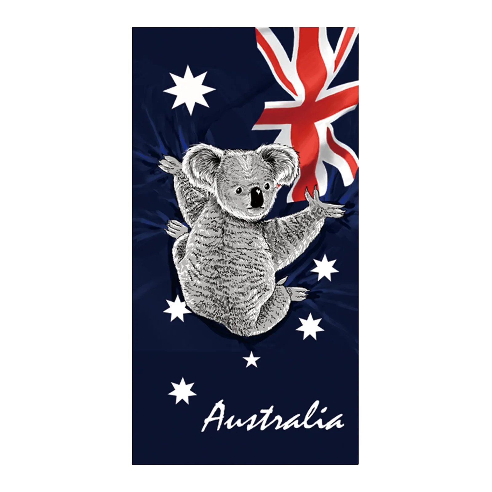 Koala with Flag Beach Towel