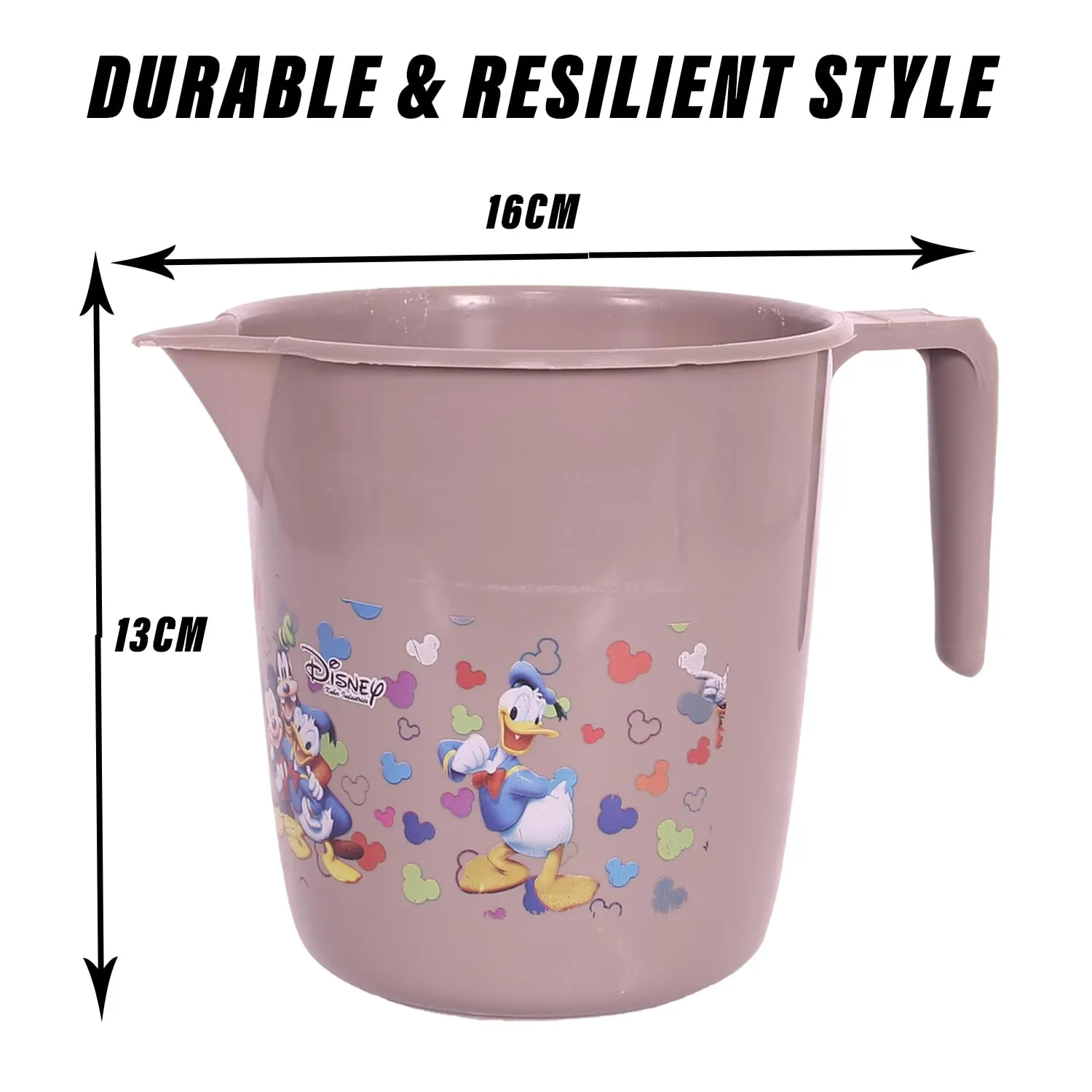 Kuber Industries Disney Team Bathroom Mug | Plastic Bath Mug for Bathroom | Mug for Bathroom | Mug for Toilet | Washroom Jug | 111 Bath Mug | 1 LTR | Pack of 3 | Multi