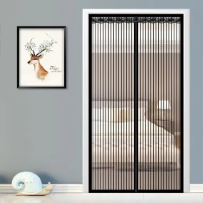 Kuber Industries Magnetic Mosquito Curtain | Insects Door-Balcony-Curtain | Mesh Magnetic Curtain for Window | Bugs-Mosquito-Insects Mesh Protector Net | JL210140BL | Gray