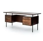 LAUREN DESK, WARM BROWN ACACIA