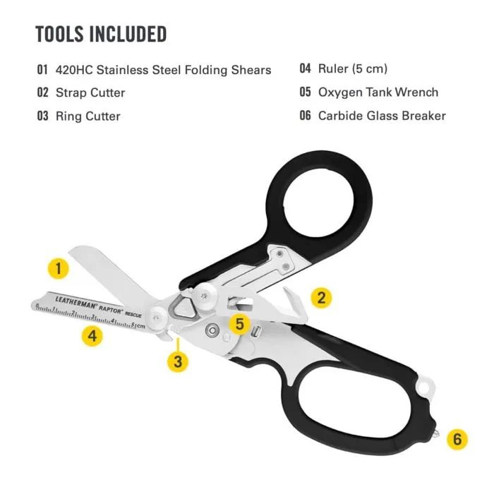 Leatherman Raptor Rescue Emergency Shears (w/ Holster) (Customised)