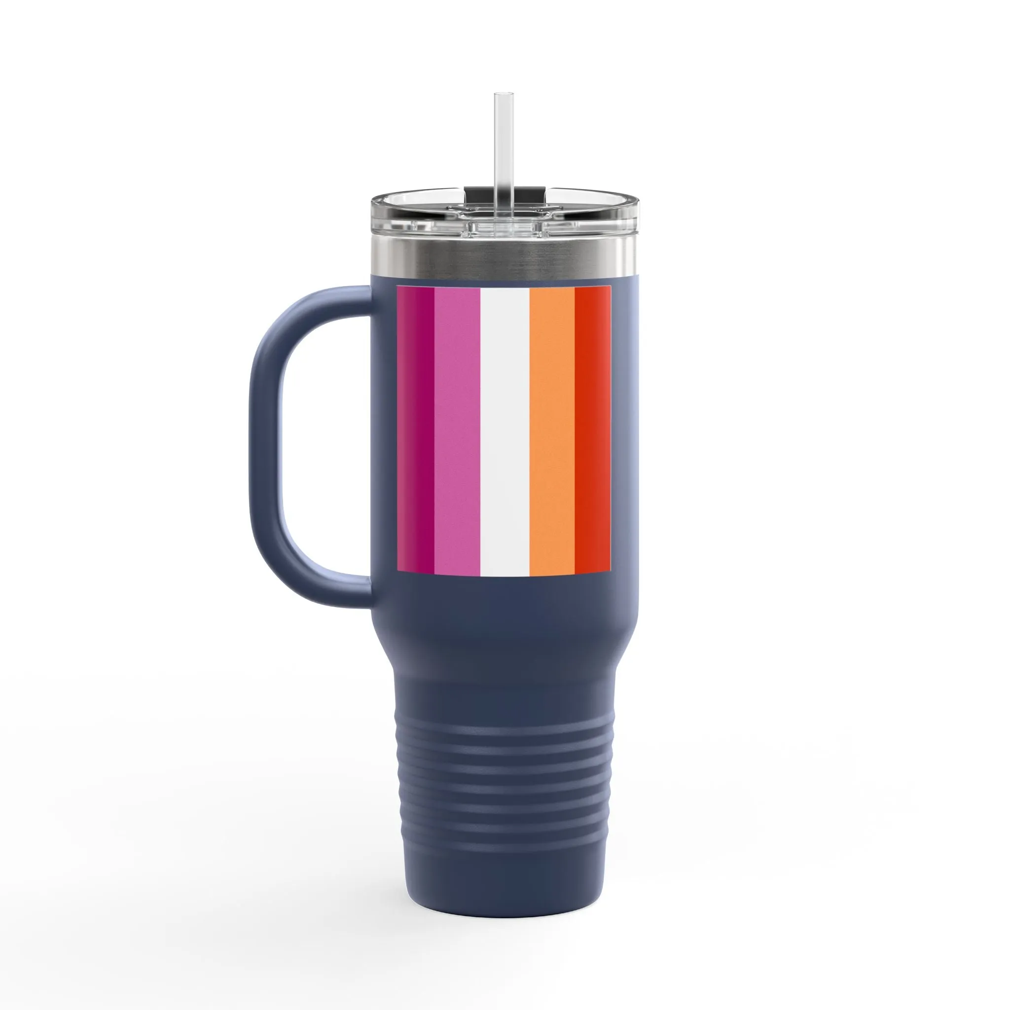 Lesbian Pride Colorful Insulated Travel Mug - 40oz with Handle