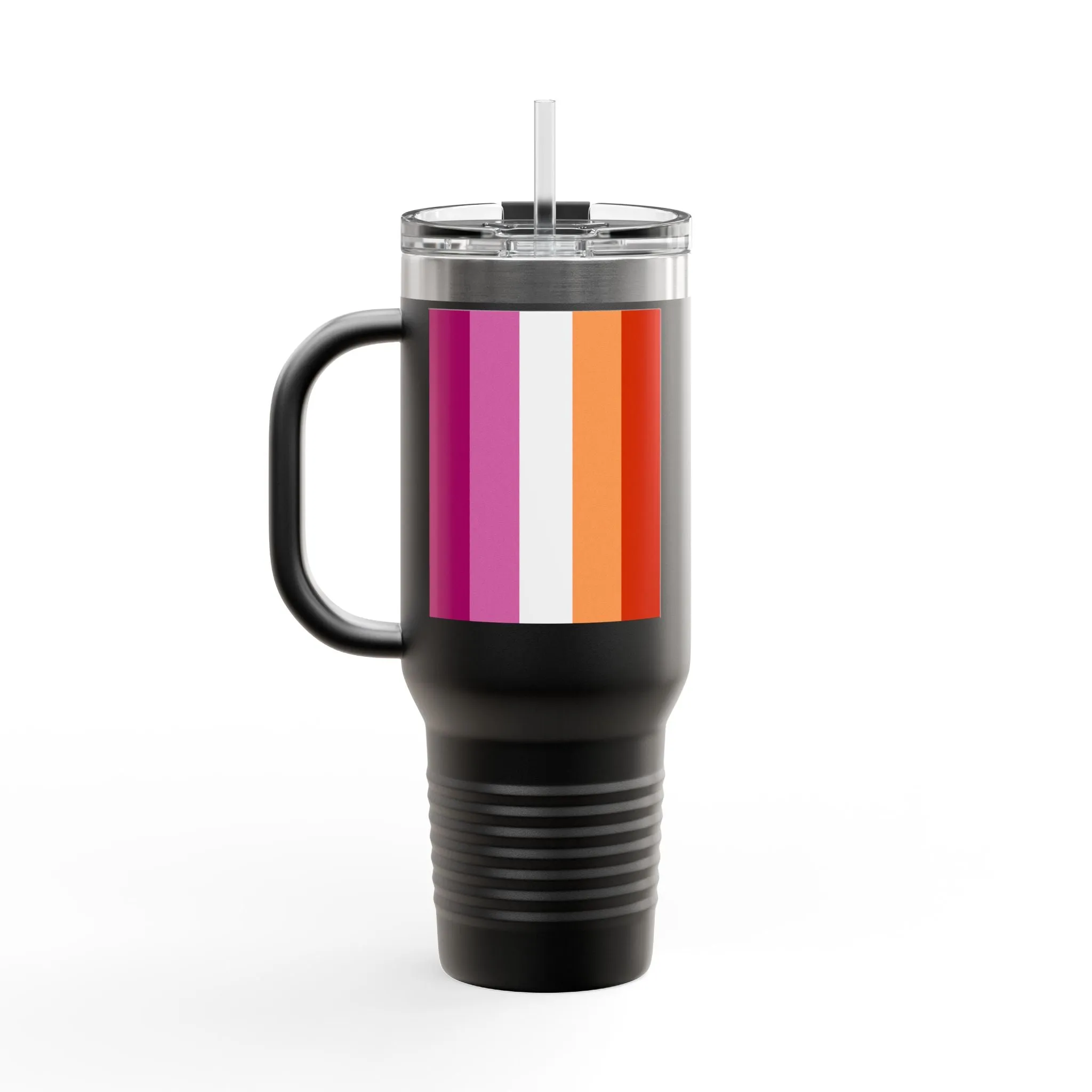 Lesbian Pride Colorful Insulated Travel Mug - 40oz with Handle