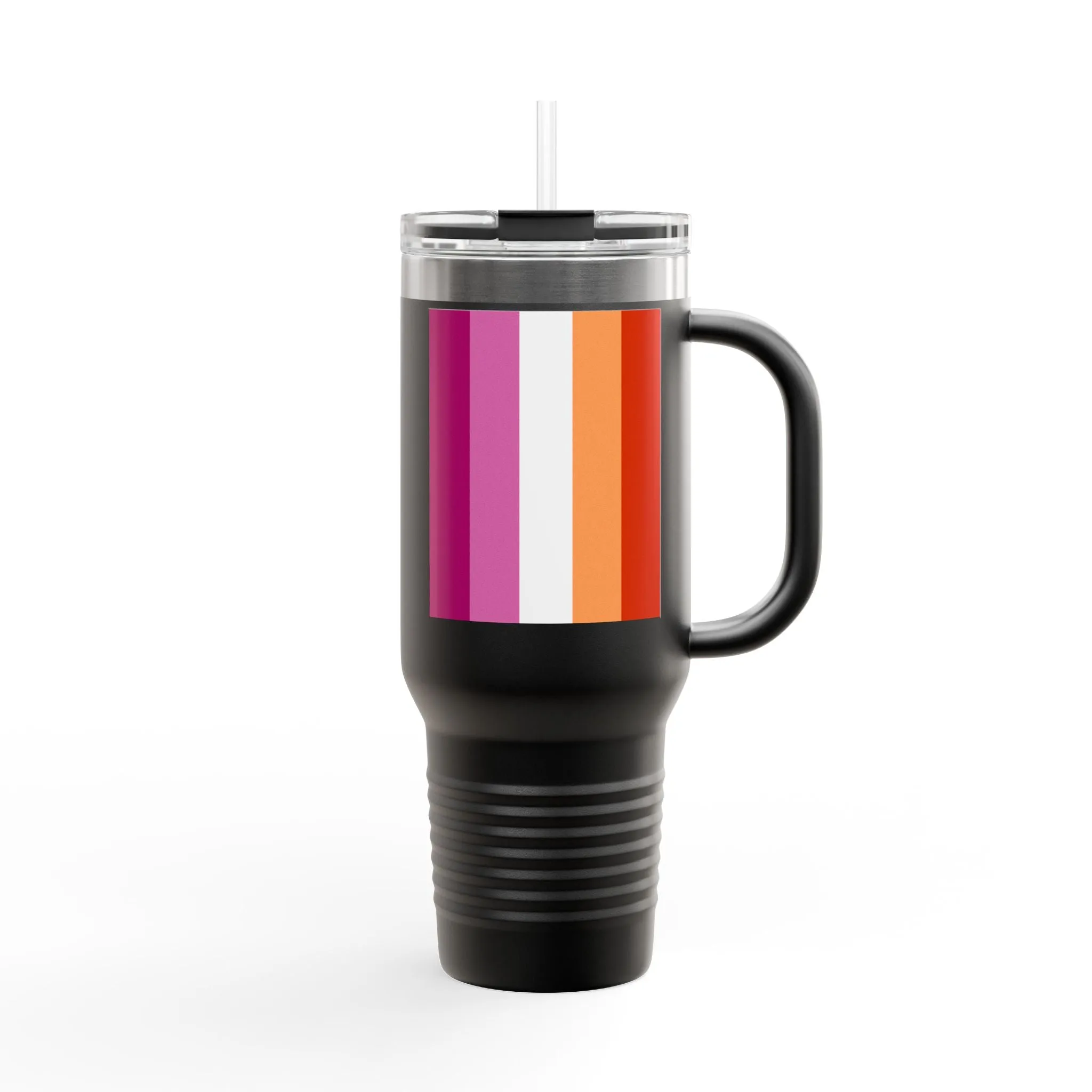 Lesbian Pride Colorful Insulated Travel Mug - 40oz with Handle