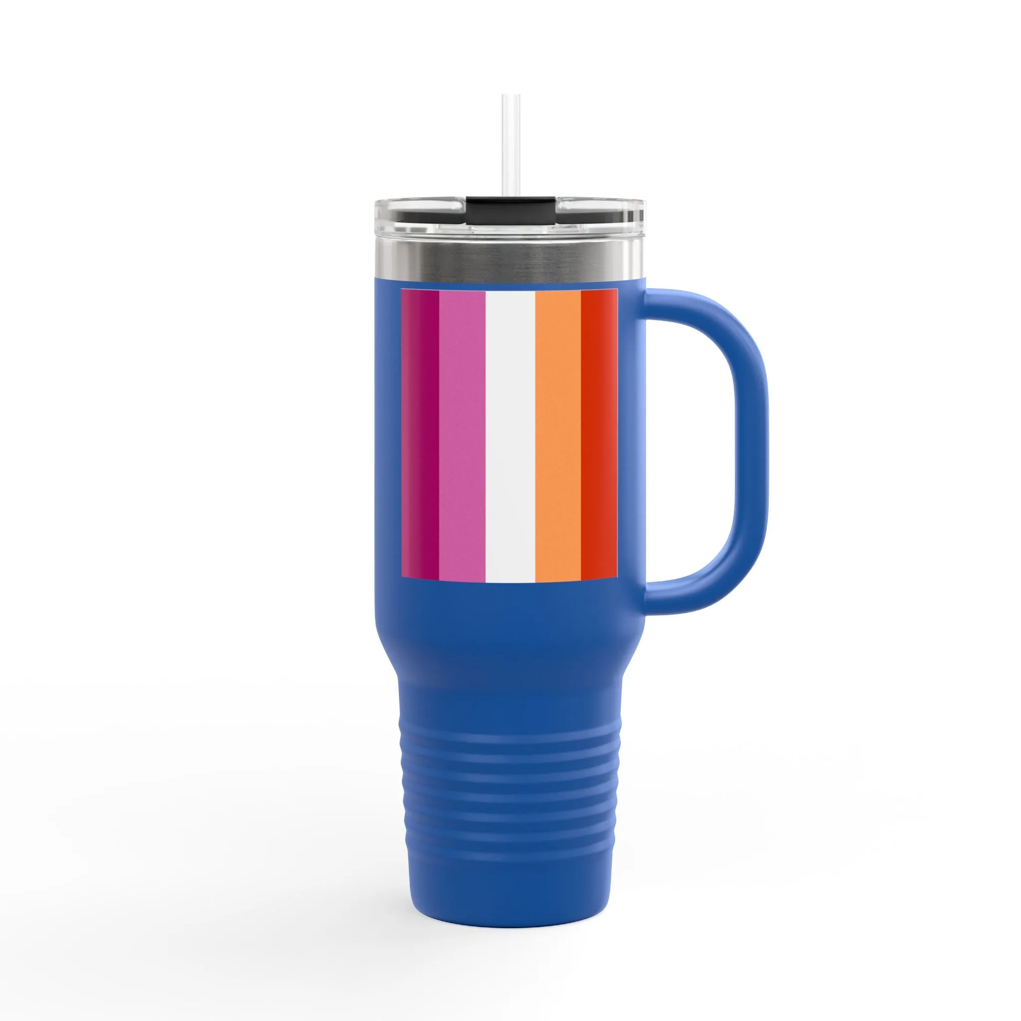 Lesbian Pride Colorful Insulated Travel Mug - 40oz with Handle