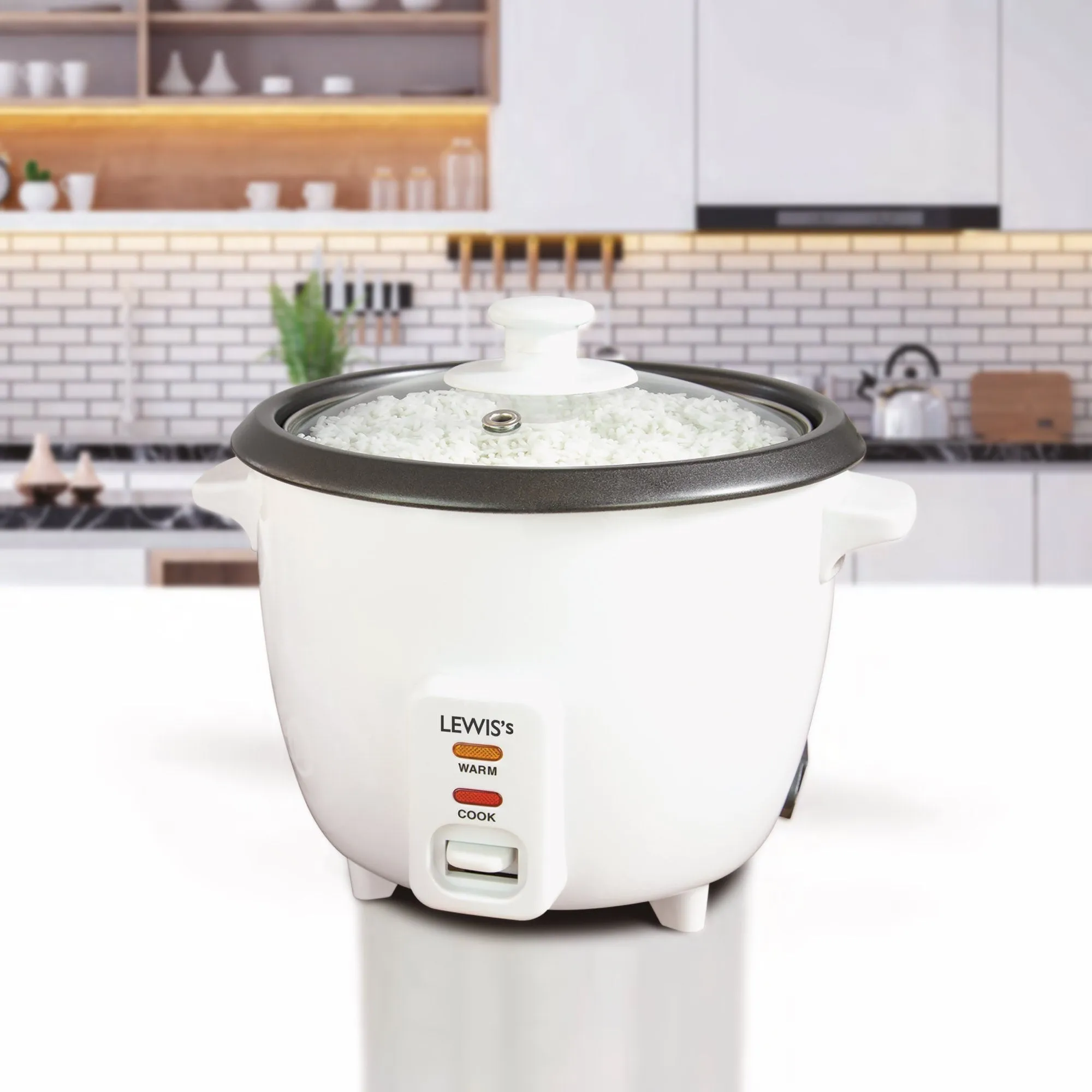 Lewis's 0.8L Rice Cooker - Cook & Warm Function