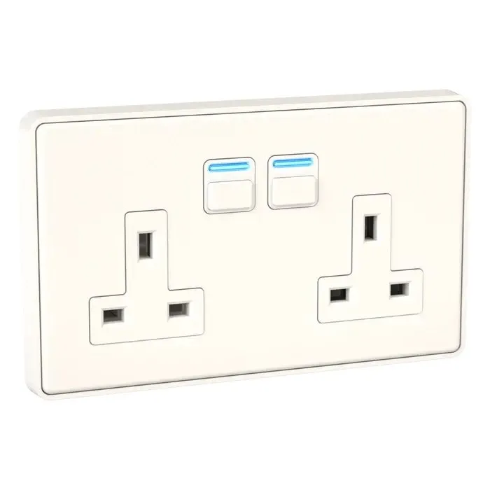 Lightwave LP42MK2 Smart Socket 2 gang, 3000 W, 230 V, White