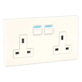 Lightwave LP42MK2 Smart Socket 2 gang, 3000 W, 230 V, White