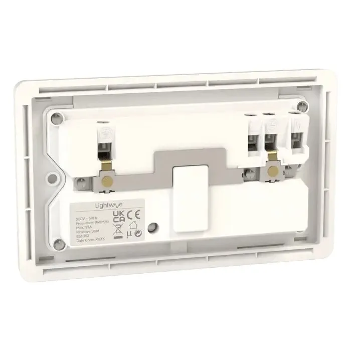 Lightwave LP42MK2 Smart Socket 2 gang, 3000 W, 230 V, White