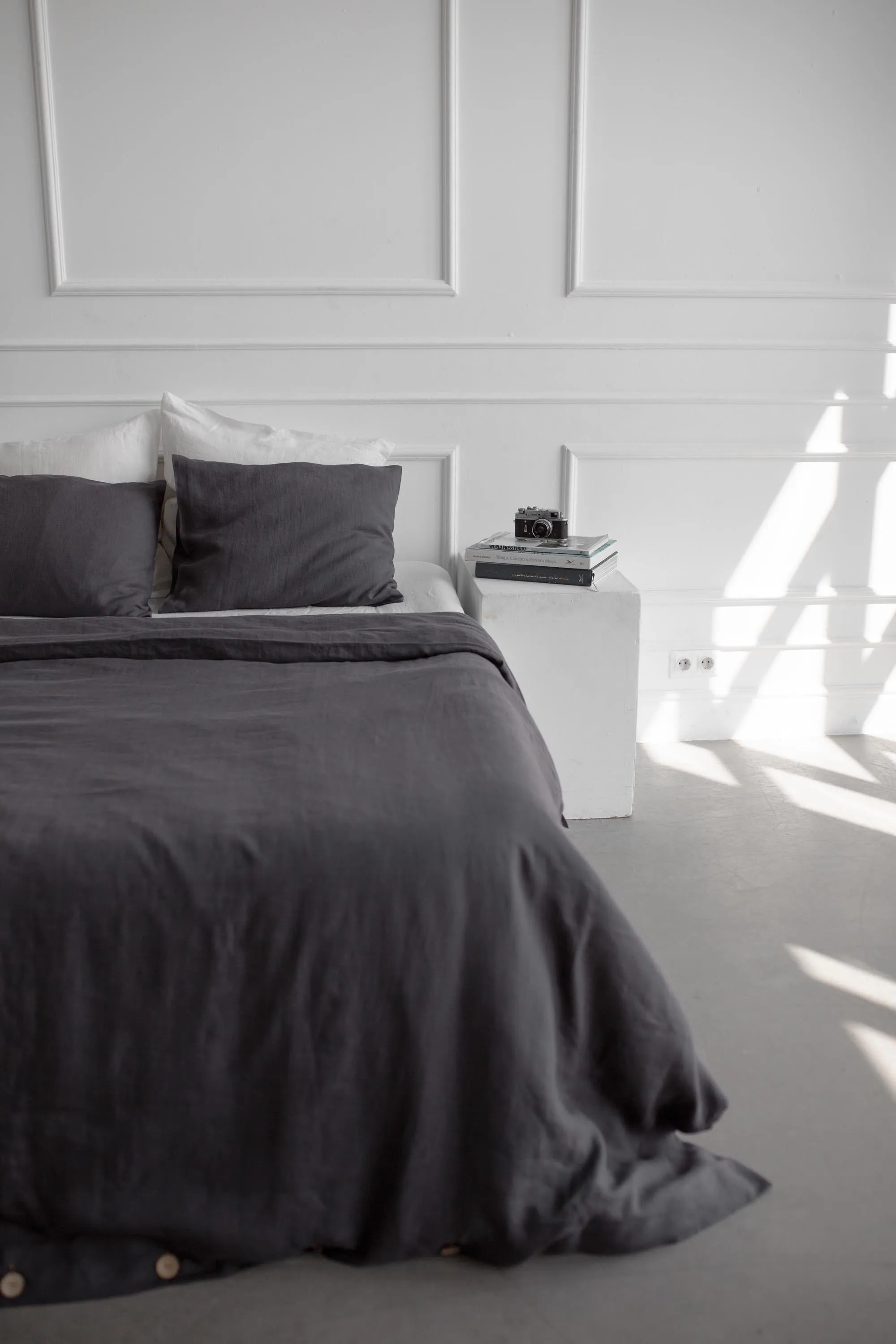 Linen Duvet Cover Charcoal