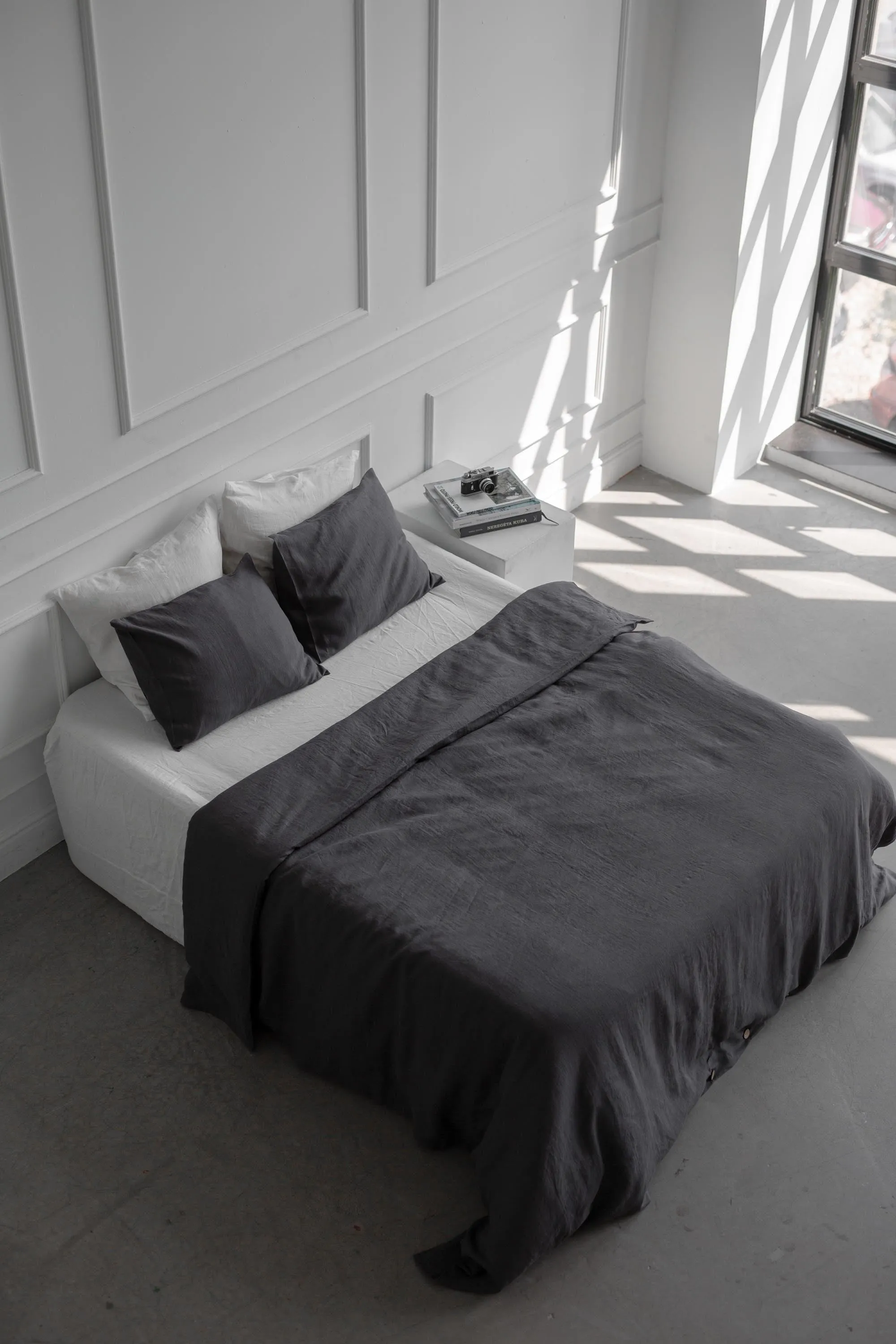 Linen Duvet Cover Charcoal