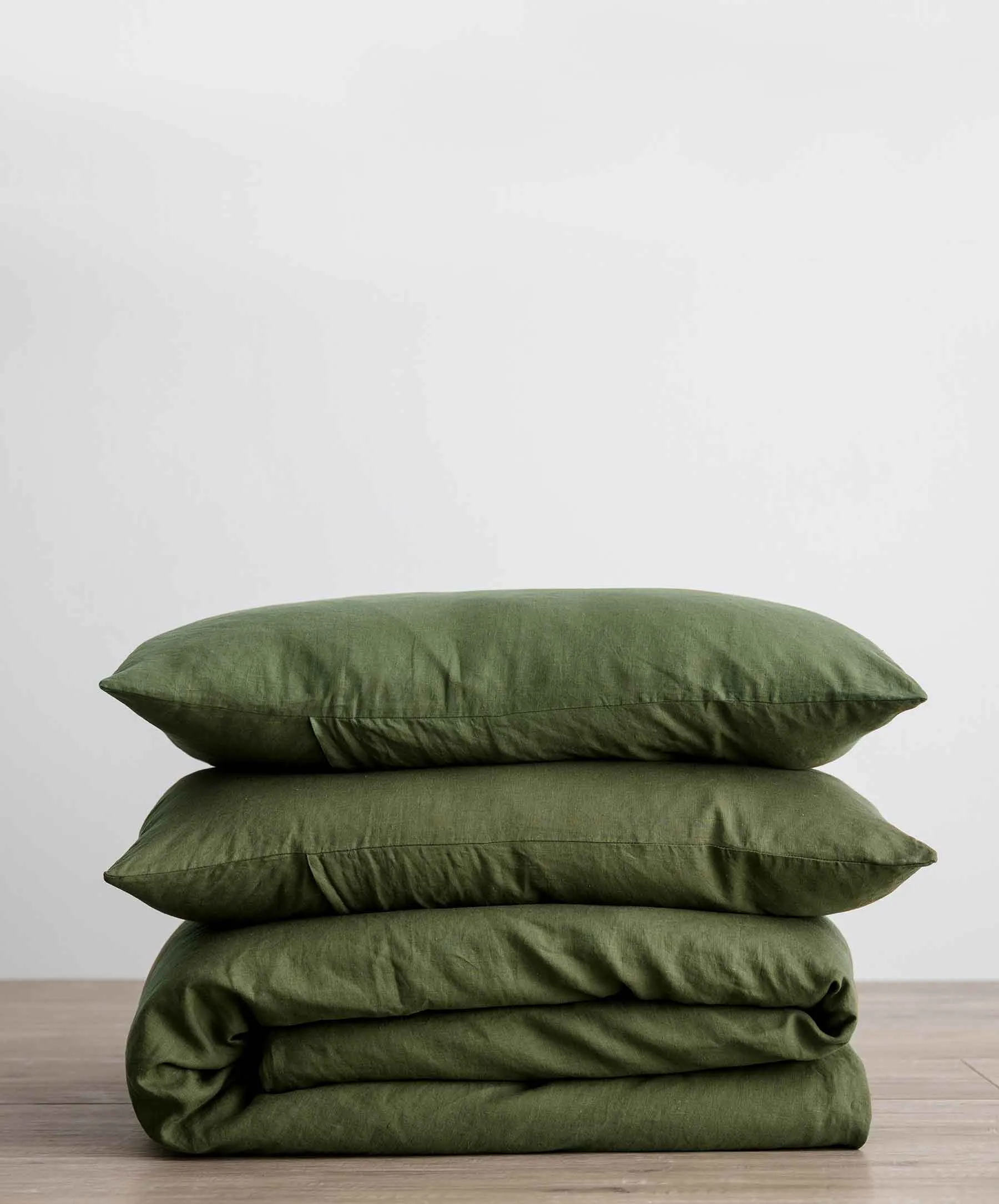 Linen Duvet Cover Set - Forest