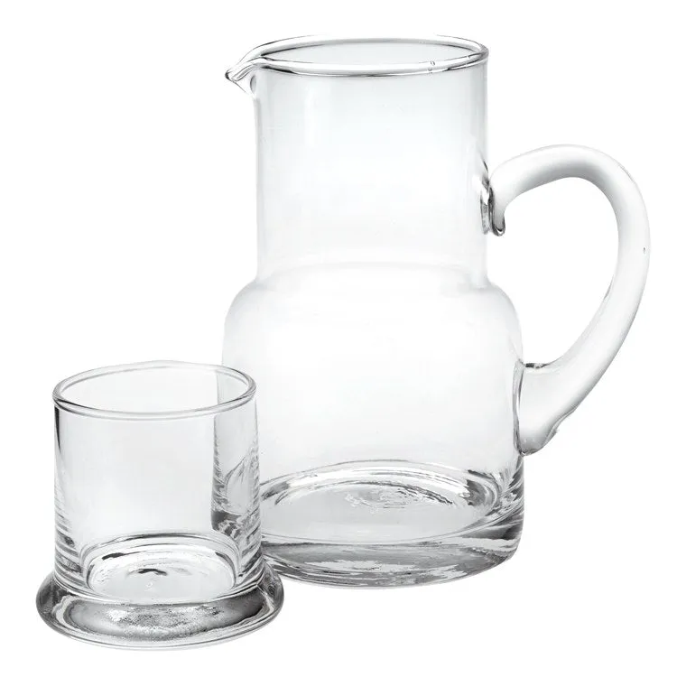 Long Island Glass Bedside/Desktop Carafe Two-Piece Set