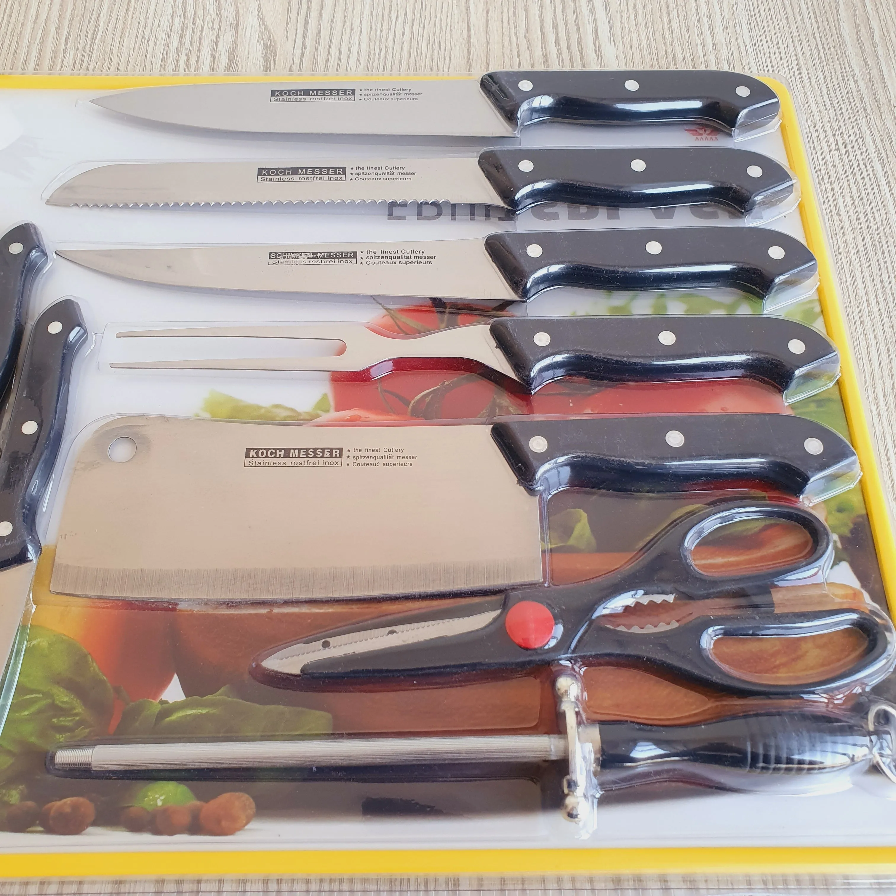 Meat Knife Set with Cutting Board - 11 Piece