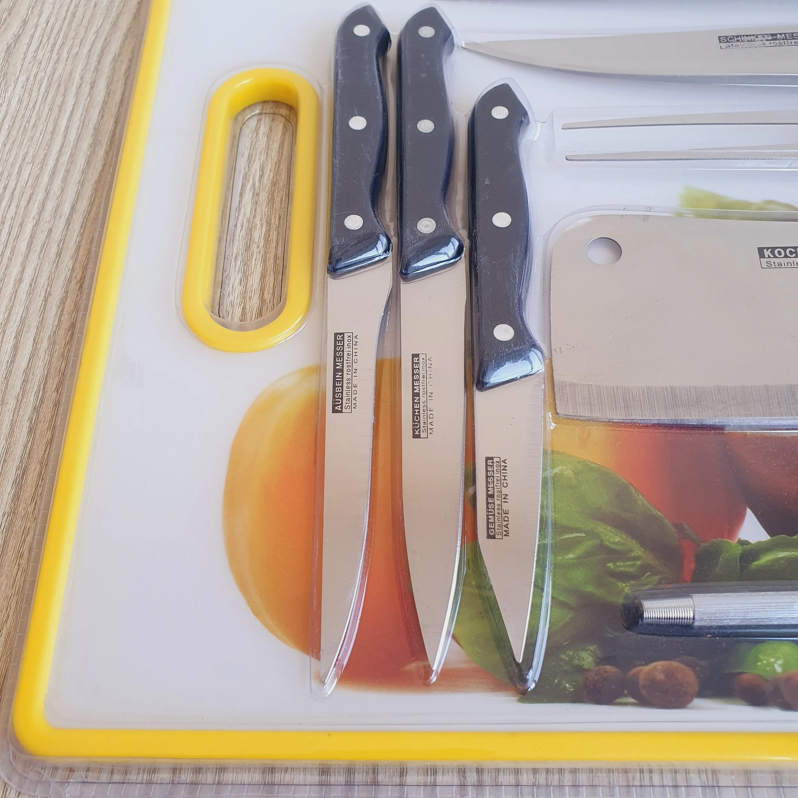 Meat Knife Set with Cutting Board - 11 Piece