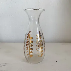 Mid Century Modern Gold Leaf Bud Vase