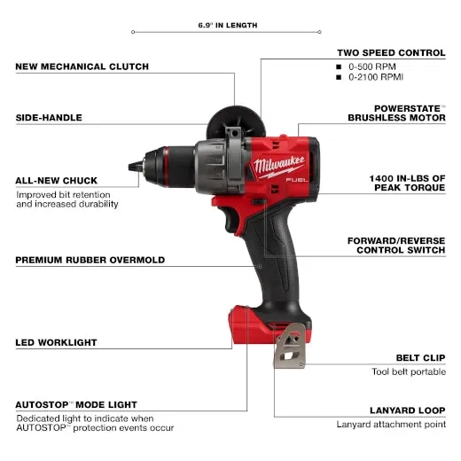 Milwaukee 2904-20 M18™ FUEL 1/2" Hammer Drill/Driver (Tool Only)