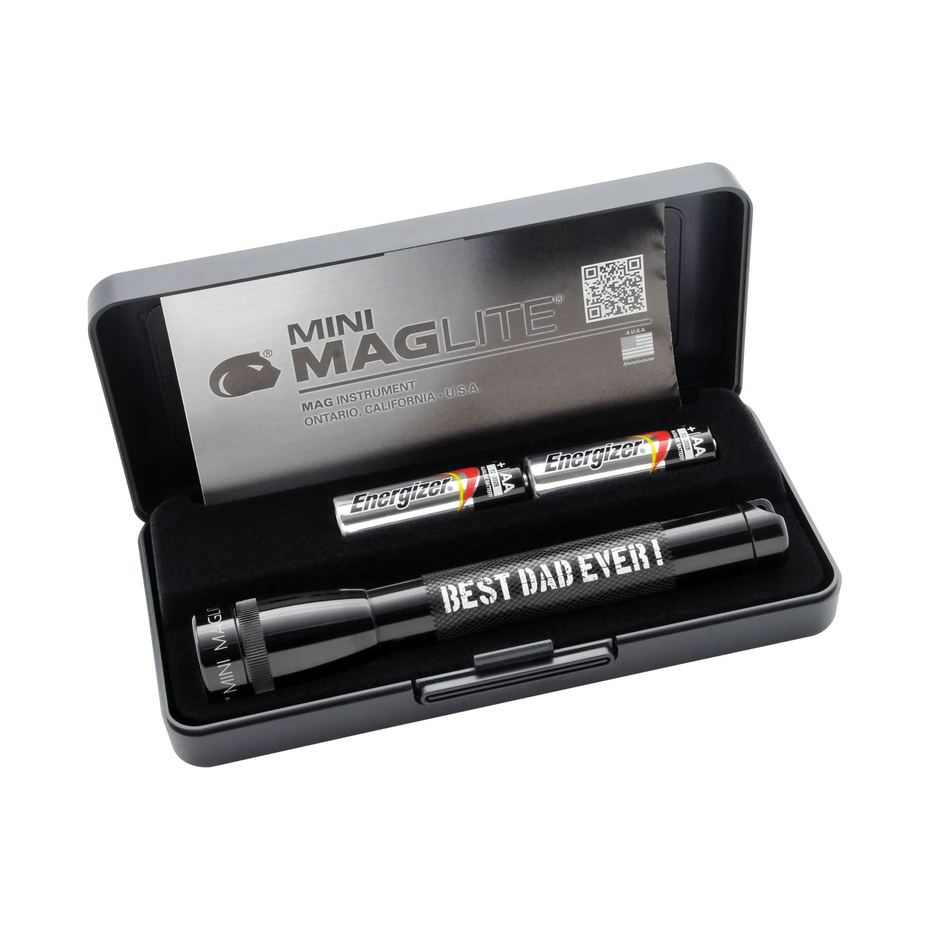 Mini Maglite Xenon 2AA - Best Dad Ever - Black