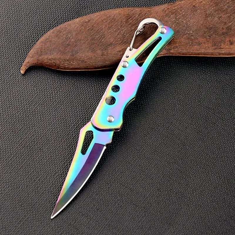 Mini Pocket Knife Keychain Portable Folding Self Defense Tactical Knife*