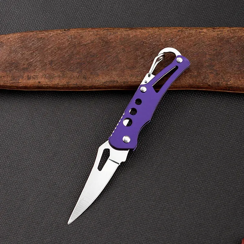 Mini Pocket Knife Keychain Portable Folding Self Defense Tactical Knife*